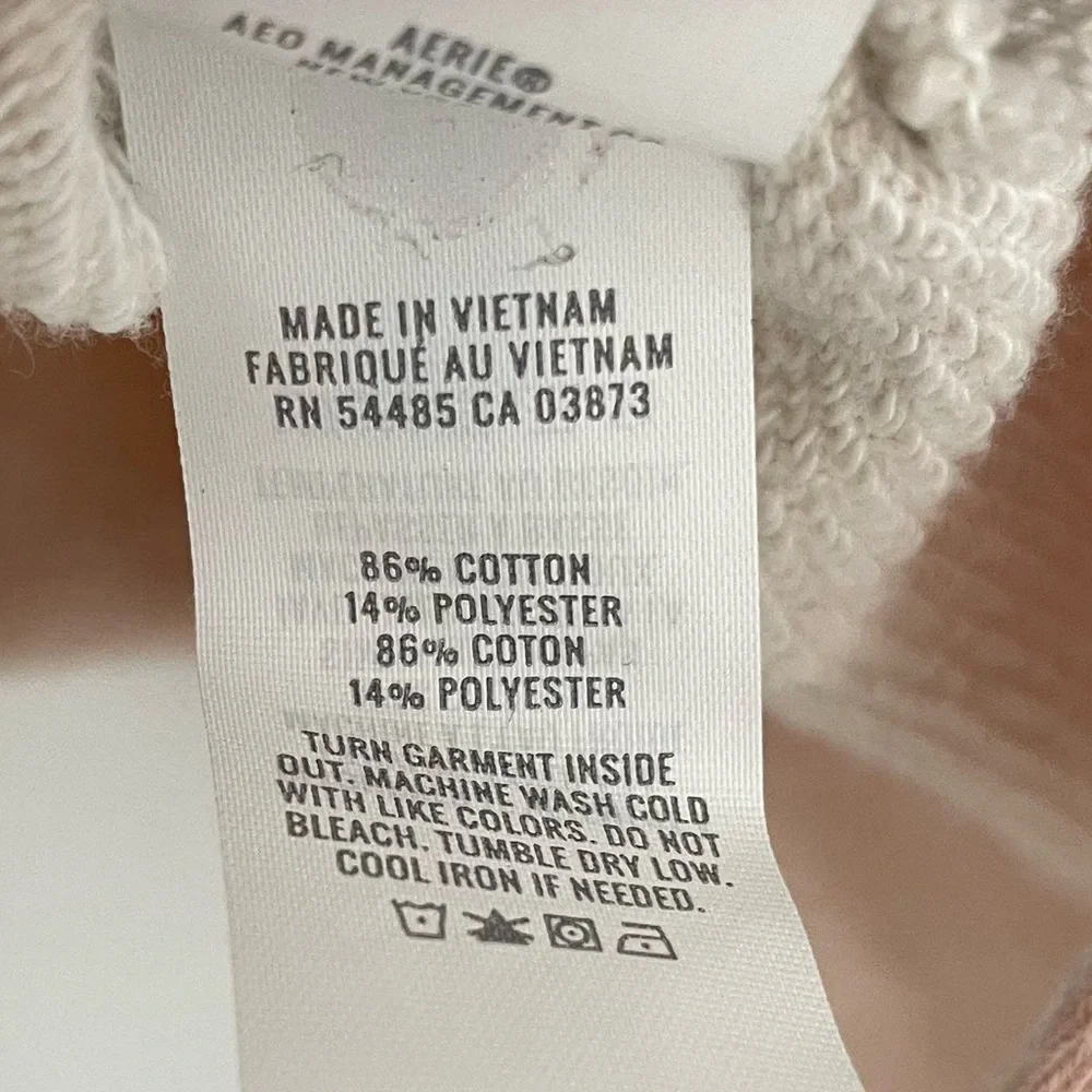 Aerie Prep Rally Rugby Stripe Sweatshirt Pink Oversized Preppy.         22 - Picture 13 of 13